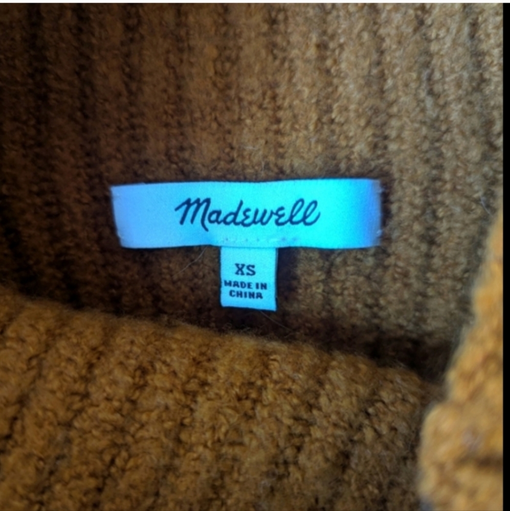 Madewell Northfield Mock Neck Sweater in Golden Harvest - Size XS - Picture 6 of 10